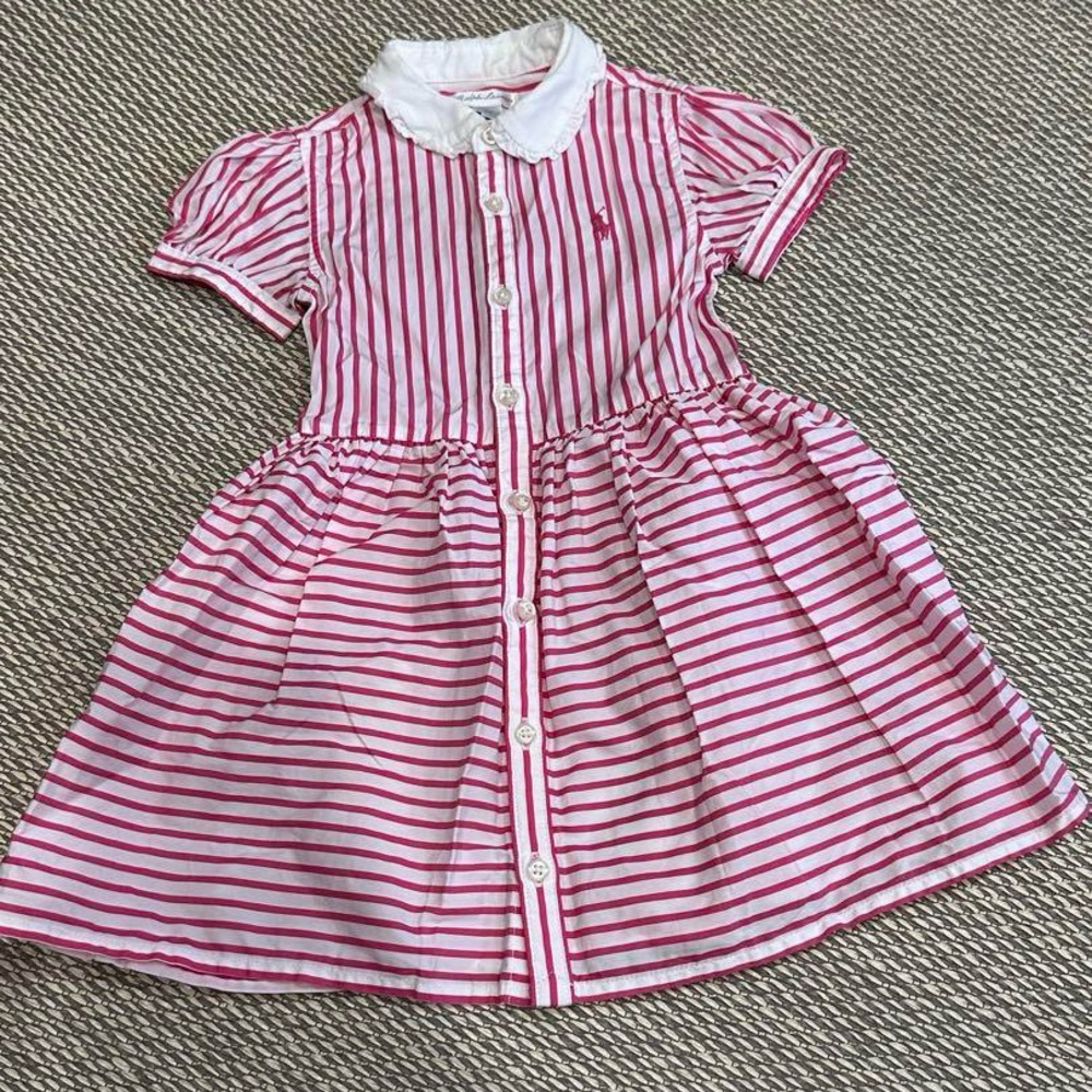 Ralph Lauren Red and White Casual A-Line Dress